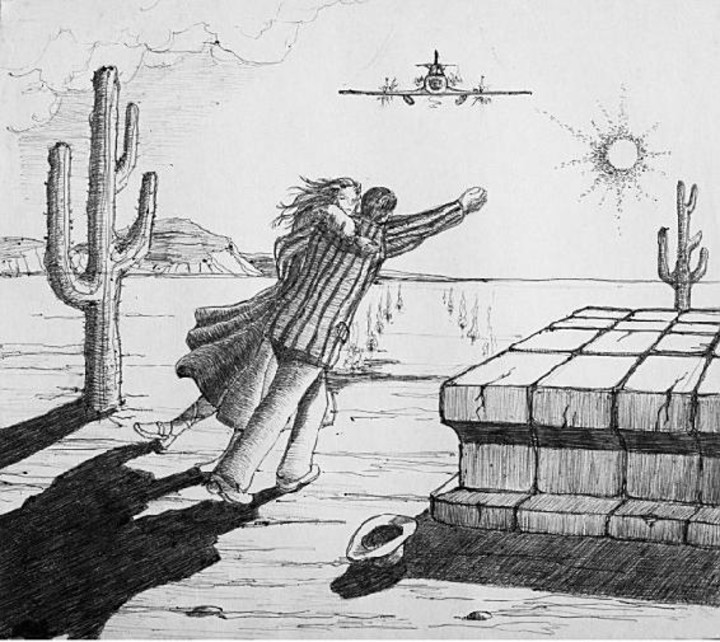 Boceto para una escena de la película "Celos". Foto: libro "Recuerdos que mienten un poco". 