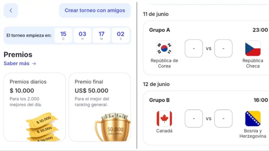 Mercado Pago lanzó un prode gratuito para el Mundial 2026